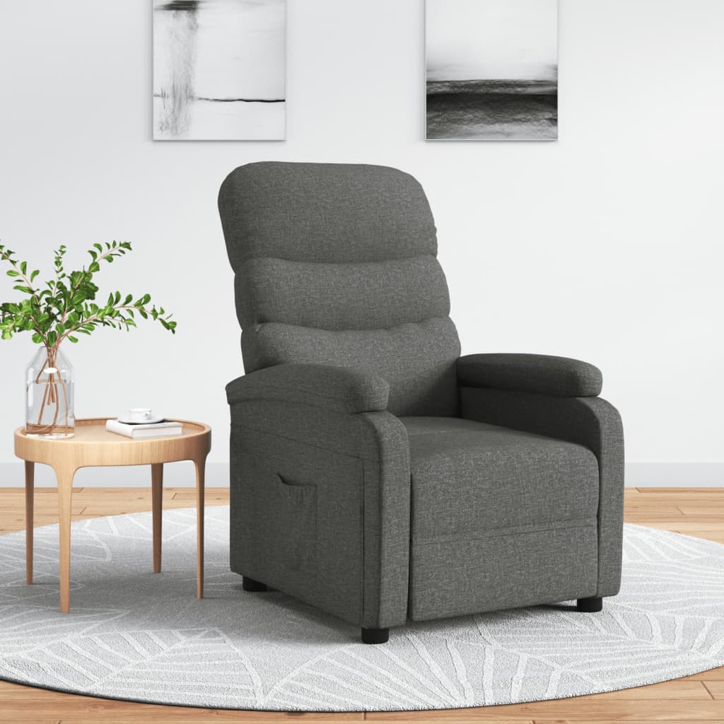 Fauteuil verstelbaar stof donkergrijs Fauteuils & Relaxfauteuils | Creëer jouw Trendy Thuis | Gratis bezorgd & Retour | Trendy.nl