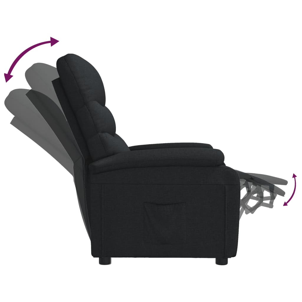 Fauteuil verstelbaar stof zwart Fauteuils & Relaxfauteuils | Creëer jouw Trendy Thuis | Gratis bezorgd & Retour | Trendy.nl