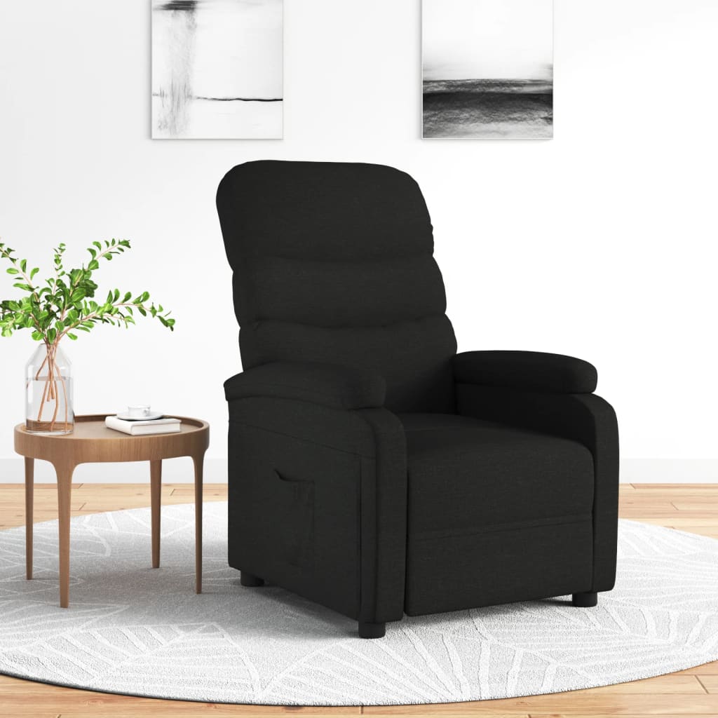 Fauteuil verstelbaar stof zwart Fauteuils & Relaxfauteuils | Creëer jouw Trendy Thuis | Gratis bezorgd & Retour | Trendy.nl