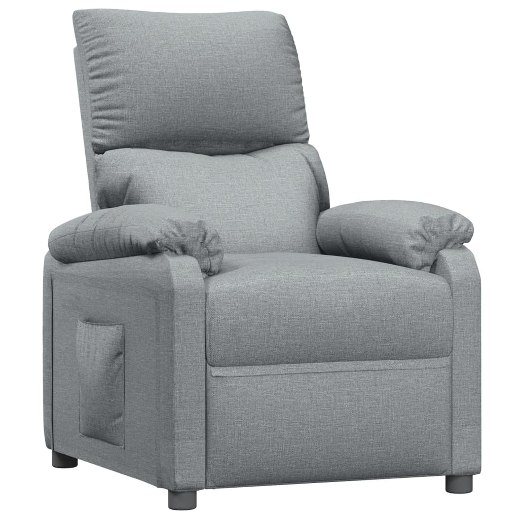 Fauteuil verstelbaar stof lichtgrijs Fauteuils & Relaxfauteuils | Creëer jouw Trendy Thuis | Gratis bezorgd & Retour | Trendy.nl