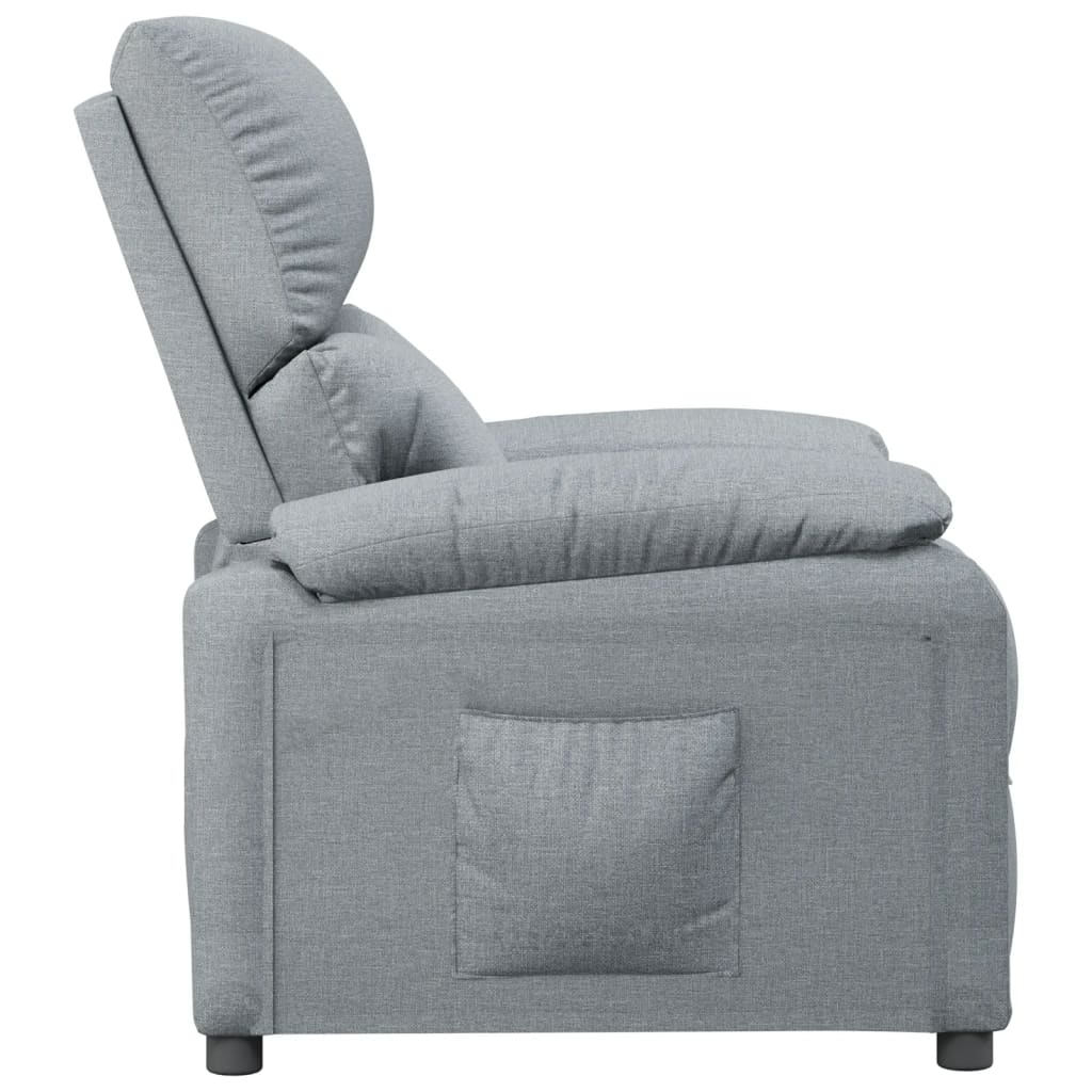 Fauteuil verstelbaar stof lichtgrijs Fauteuils & Relaxfauteuils | Creëer jouw Trendy Thuis | Gratis bezorgd & Retour | Trendy.nl