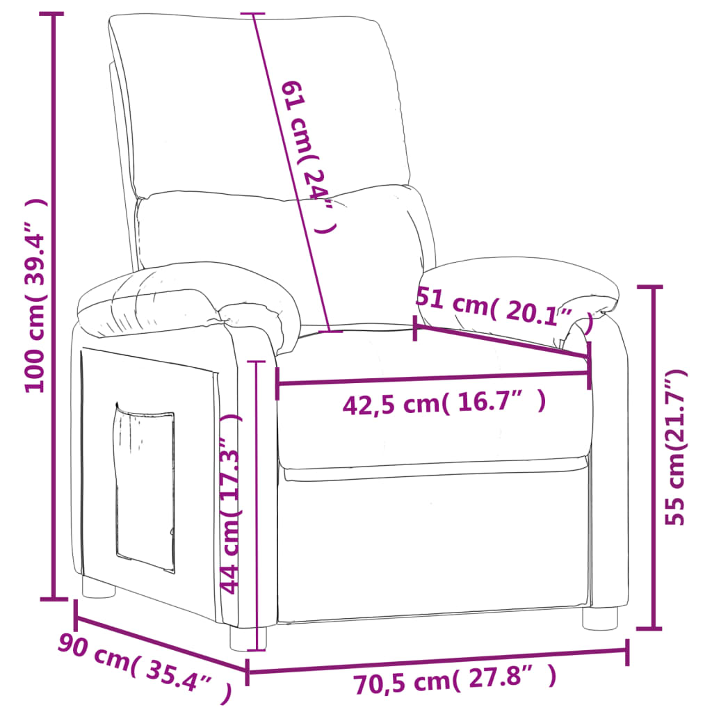 Fauteuil verstelbaar stof lichtgrijs Fauteuils & Relaxfauteuils | Creëer jouw Trendy Thuis | Gratis bezorgd & Retour | Trendy.nl