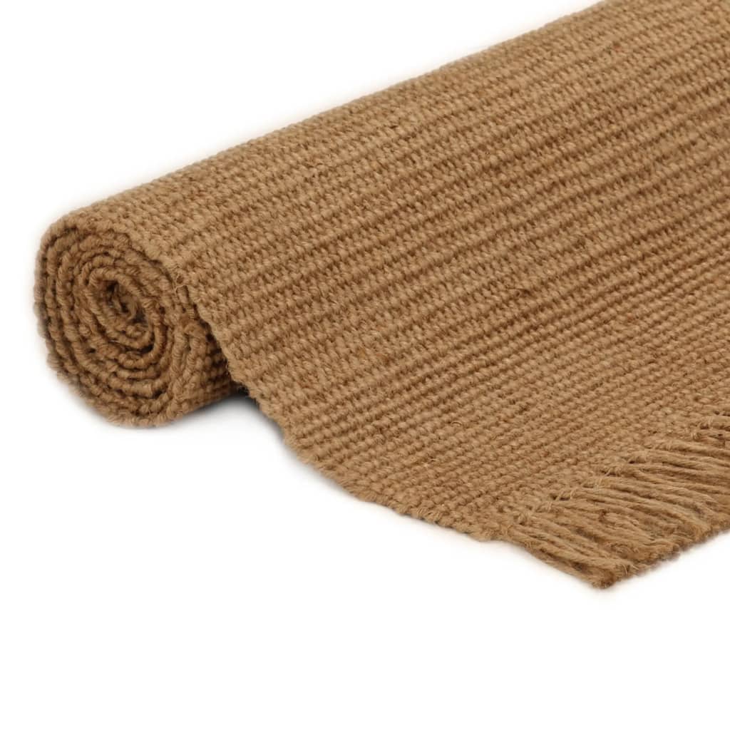 Vloerkleed met kwastjes 120x180 cm jute Vloerkleden | Creëer jouw Trendy Thuis | Gratis bezorgd & Retour | Trendy.nl