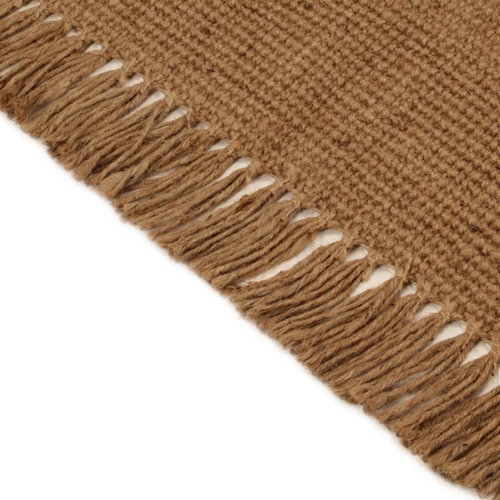 Vloerkleed met kwastjes 120x180 cm jute Vloerkleden | Creëer jouw Trendy Thuis | Gratis bezorgd & Retour | Trendy.nl