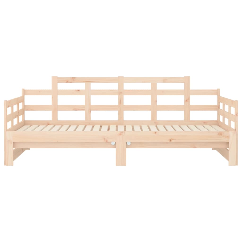 Slaapbank uitschuifbaar massief grenenhout 2x(90x190) cm Bedden & bedframes | Creëer jouw Trendy Thuis | Gratis bezorgd & Retour | Trendy.nl