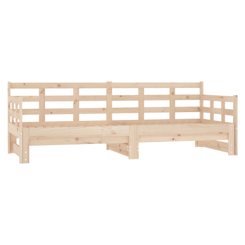 Slaapbank uitschuifbaar massief grenenhout 2x(90x190) cm Bedden & bedframes | Creëer jouw Trendy Thuis | Gratis bezorgd & Retour | Trendy.nl