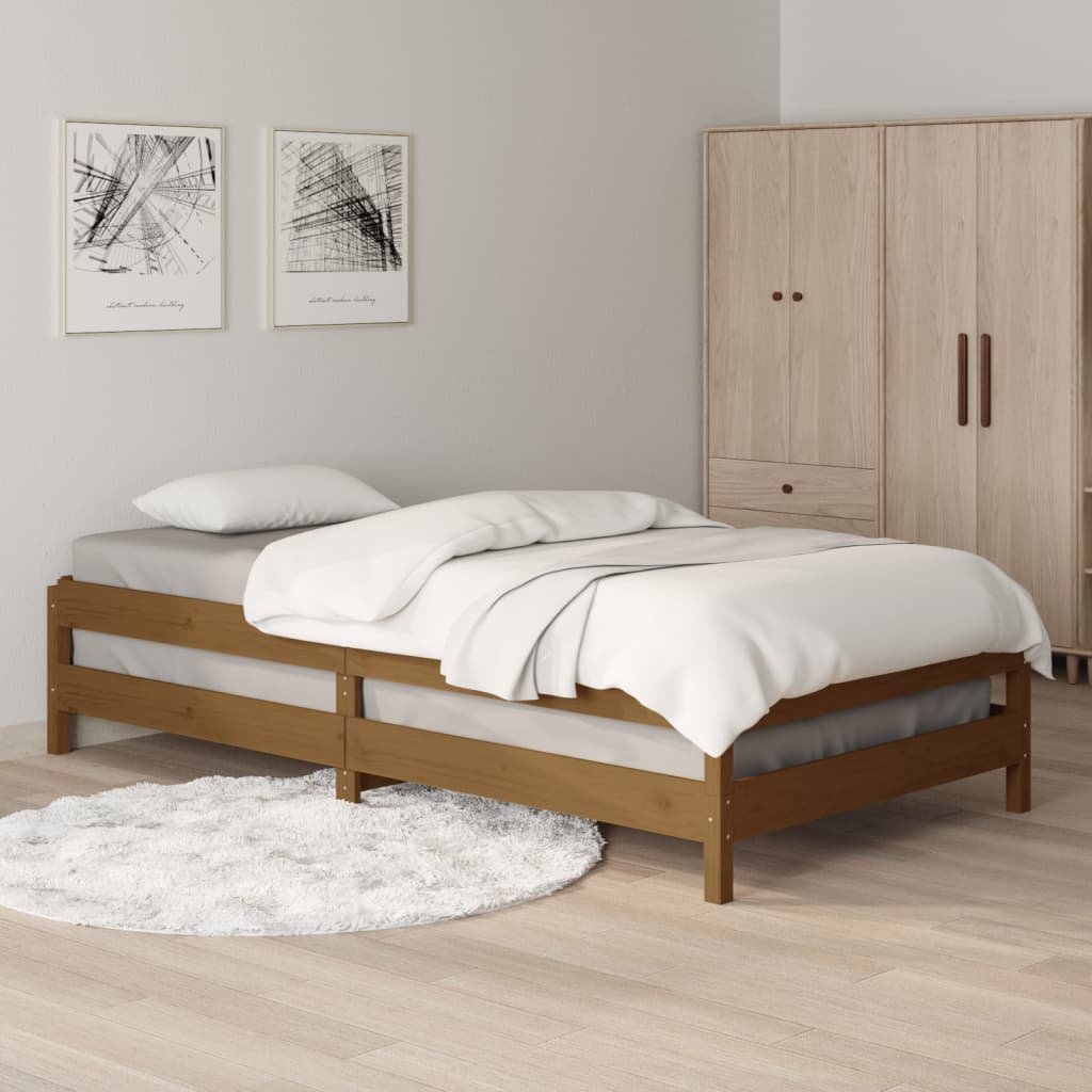 Bed stapelbaar 90x190 cm massief grenenhout honingbruin Bedden & bedframes | Creëer jouw Trendy Thuis | Gratis bezorgd & Retour | Trendy.nl