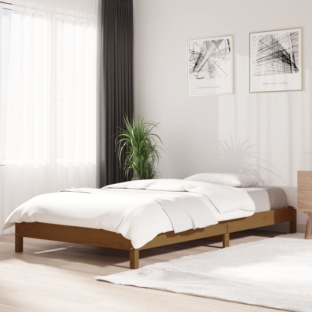 Bed stapelbaar 90x190 cm massief grenenhout honingbruin Bedden & bedframes | Creëer jouw Trendy Thuis | Gratis bezorgd & Retour | Trendy.nl