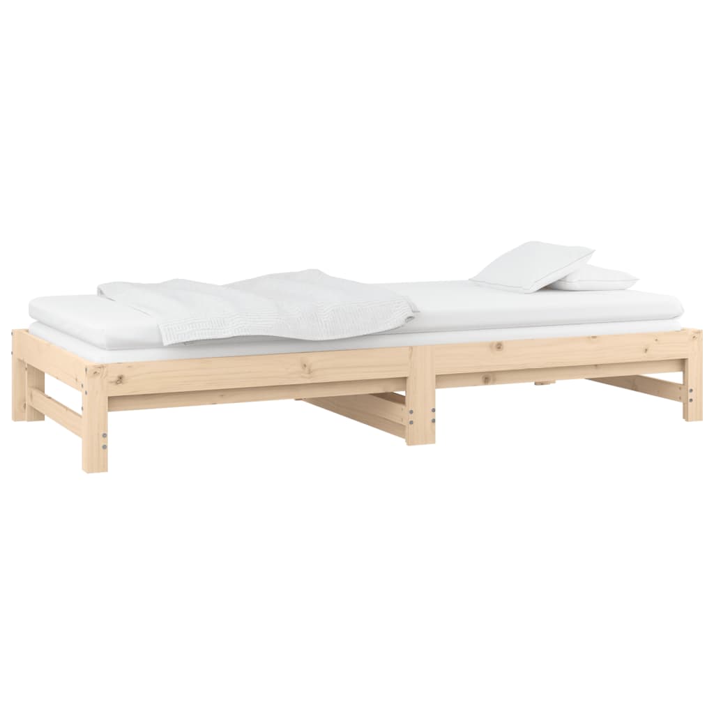 Slaapbank uitschuifbaar massief grenenhout 2x(90x190) cm Bedden & bedframes | Creëer jouw Trendy Thuis | Gratis bezorgd & Retour | Trendy.nl