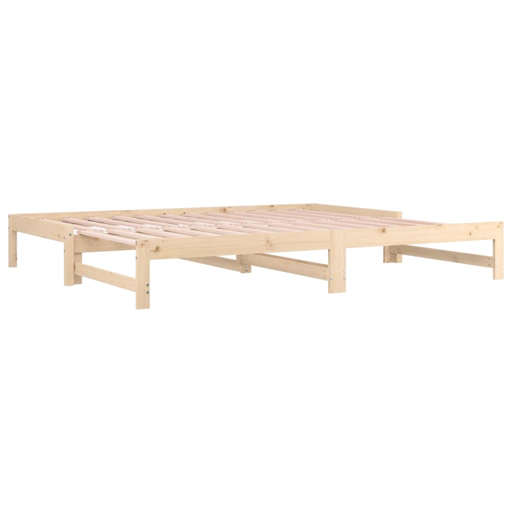 Slaapbank uitschuifbaar massief grenenhout 2x(90x190) cm Bedden & bedframes | Creëer jouw Trendy Thuis | Gratis bezorgd & Retour | Trendy.nl