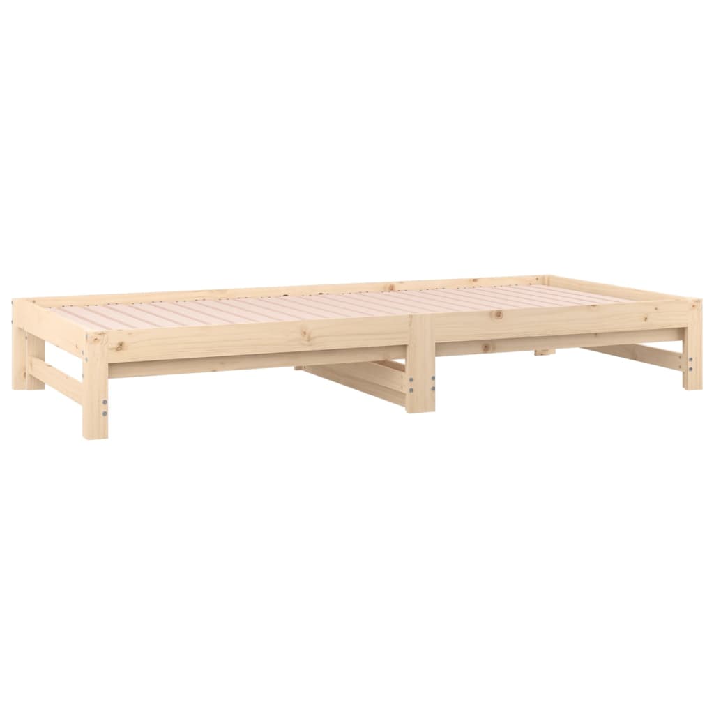 Slaapbank uitschuifbaar massief grenenhout 2x(90x190) cm Bedden & bedframes | Creëer jouw Trendy Thuis | Gratis bezorgd & Retour | Trendy.nl