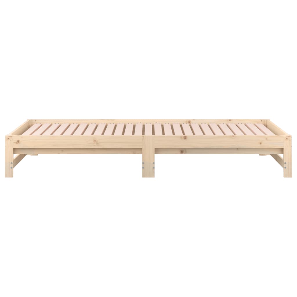 Slaapbank uitschuifbaar massief grenenhout 2x(90x190) cm Bedden & bedframes | Creëer jouw Trendy Thuis | Gratis bezorgd & Retour | Trendy.nl