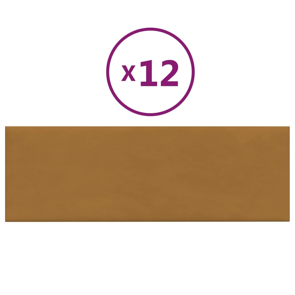 Wandpanelen 12 st 3,24 m² 90x30 cm fluweel bruin Wandpanelen | Creëer jouw Trendy Thuis | Gratis bezorgd & Retour | Trendy.nl