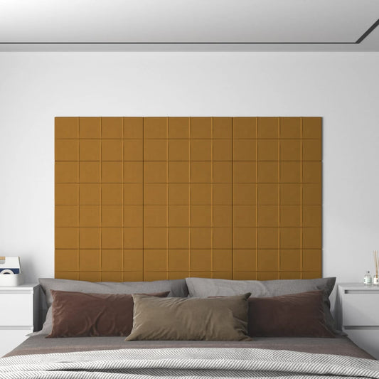 Wandpanelen 12 st 2,16 m² 60x30 cm fluweel bruin