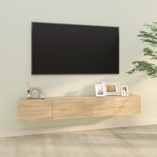 Tv-wandmeubels 2 st 100x30x30 cm hout sonoma eikenkleurig Tv-meubels | Creëer jouw Trendy Thuis | Gratis bezorgd & Retour | Trendy.nl