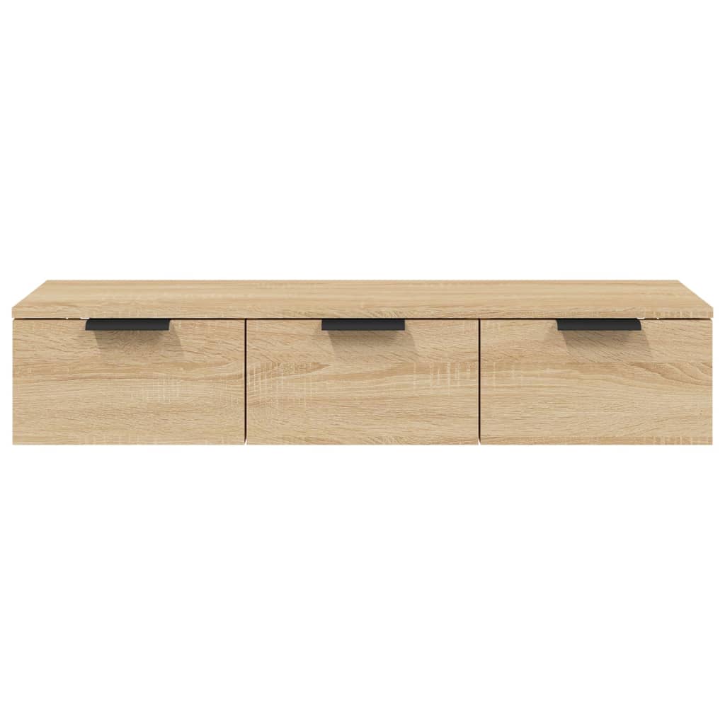 Wandkast 102x30x20 cm bewerkt hout sonoma eikenkleurig