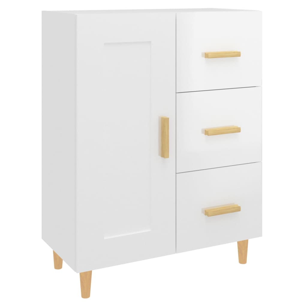 Dressoir 69,5x34x90 cm bewerkt hout hoogglans wit Dressoirs & buffetkasten | Creëer jouw Trendy Thuis | Gratis bezorgd & Retour | Trendy.nl