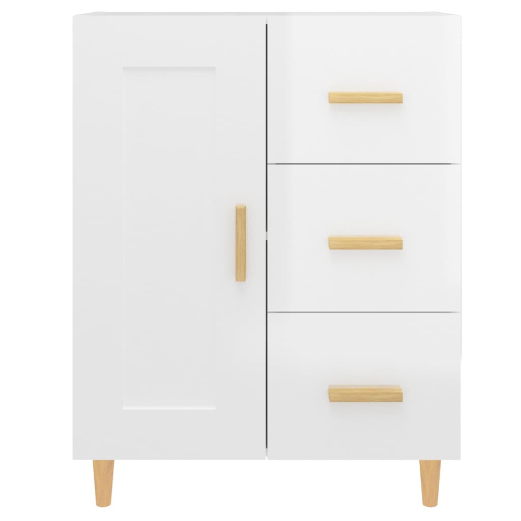 Dressoir 69,5x34x90 cm bewerkt hout hoogglans wit Dressoirs & buffetkasten | Creëer jouw Trendy Thuis | Gratis bezorgd & Retour | Trendy.nl