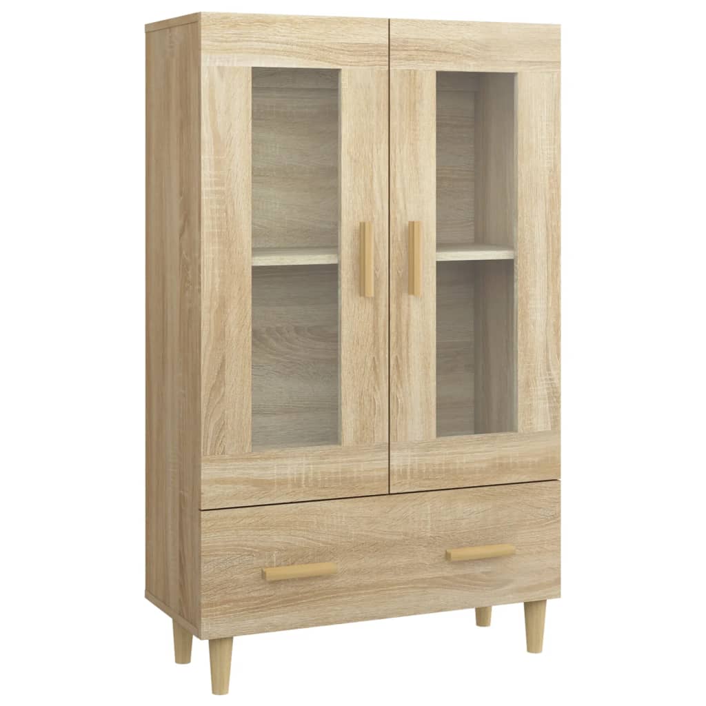 Hoge kast 70x31x115 cm bewerkt hout sonoma eikenkleurig Dressoirs & buffetkasten | Creëer jouw Trendy Thuis | Gratis bezorgd & Retour | Trendy.nl