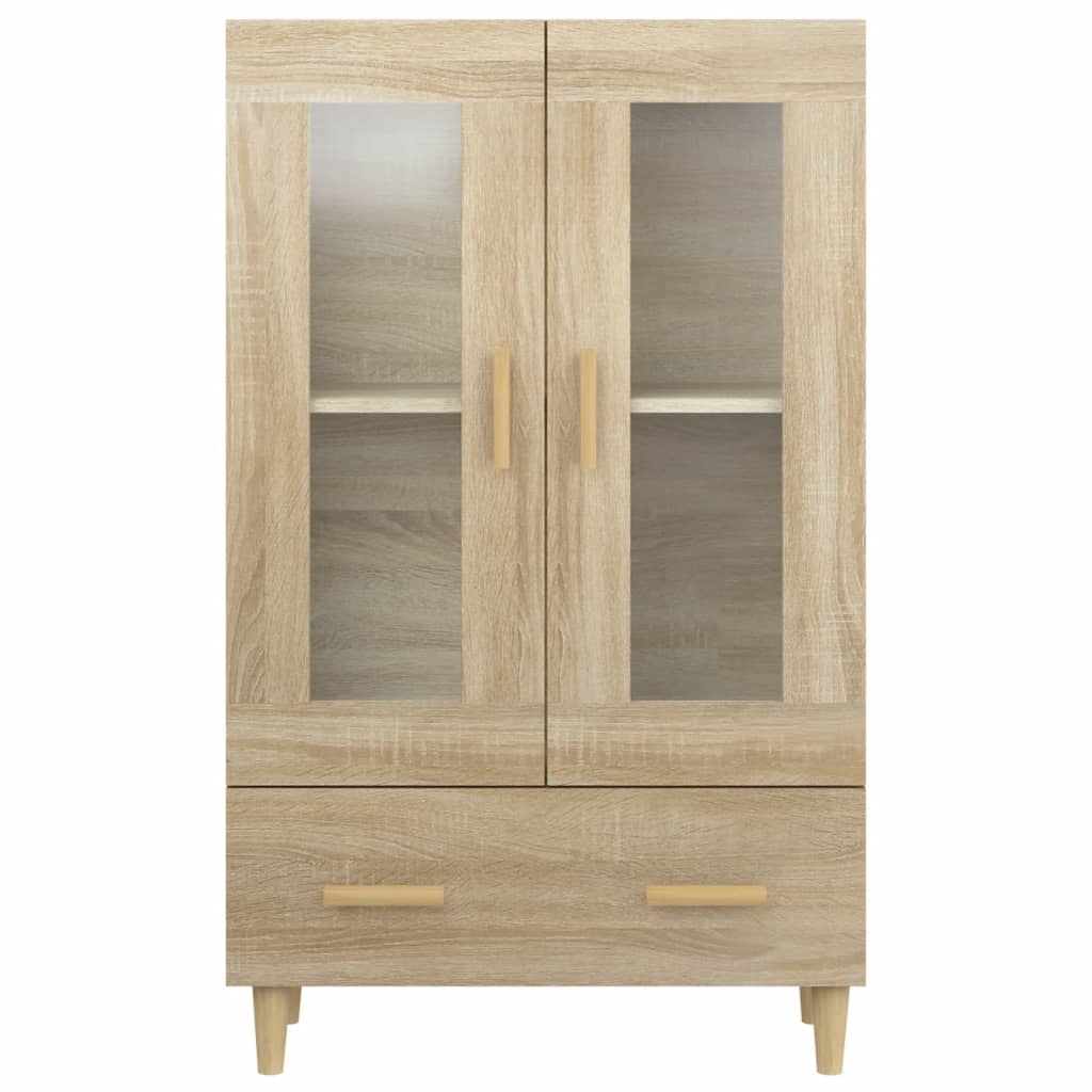 Hoge kast 70x31x115 cm bewerkt hout sonoma eikenkleurig Dressoirs & buffetkasten | Creëer jouw Trendy Thuis | Gratis bezorgd & Retour | Trendy.nl