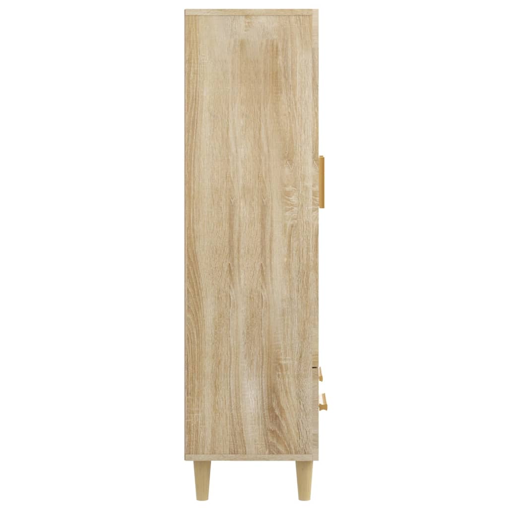 Hoge kast 70x31x115 cm bewerkt hout sonoma eikenkleurig Dressoirs & buffetkasten | Creëer jouw Trendy Thuis | Gratis bezorgd & Retour | Trendy.nl