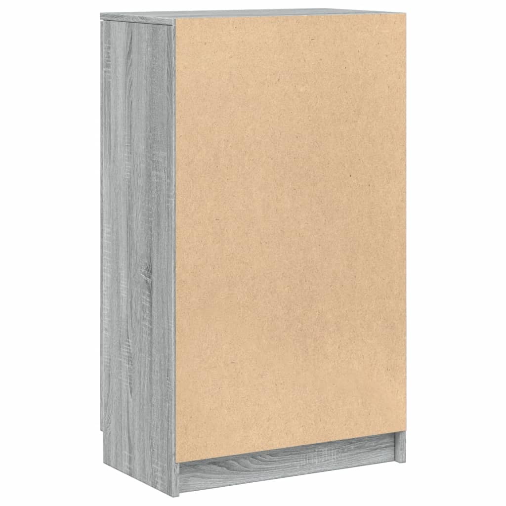 Schoenenkast 59x35x100 cm bewerkt hout grijs sonoma eikenkleur Schoenenrekken | Creëer jouw Trendy Thuis | Gratis bezorgd & Retour | Trendy.nl