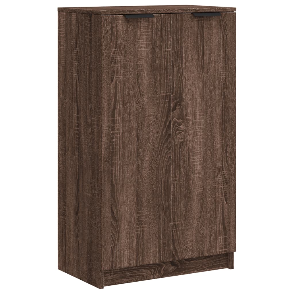 Stijlvolle bruineikenkleurige schoenenkast van bewerkt hout - 59x35x100 cm Schoenenrekken | Creëer jouw Trendy Thuis | Gratis bezorgd & Retour | Trendy.nl