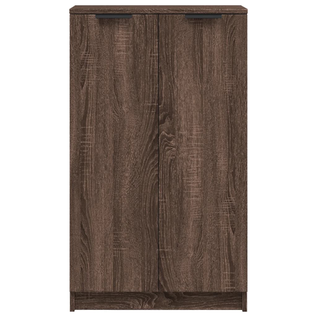 Stijlvolle bruineikenkleurige schoenenkast van bewerkt hout - 59x35x100 cm Schoenenrekken | Creëer jouw Trendy Thuis | Gratis bezorgd & Retour | Trendy.nl