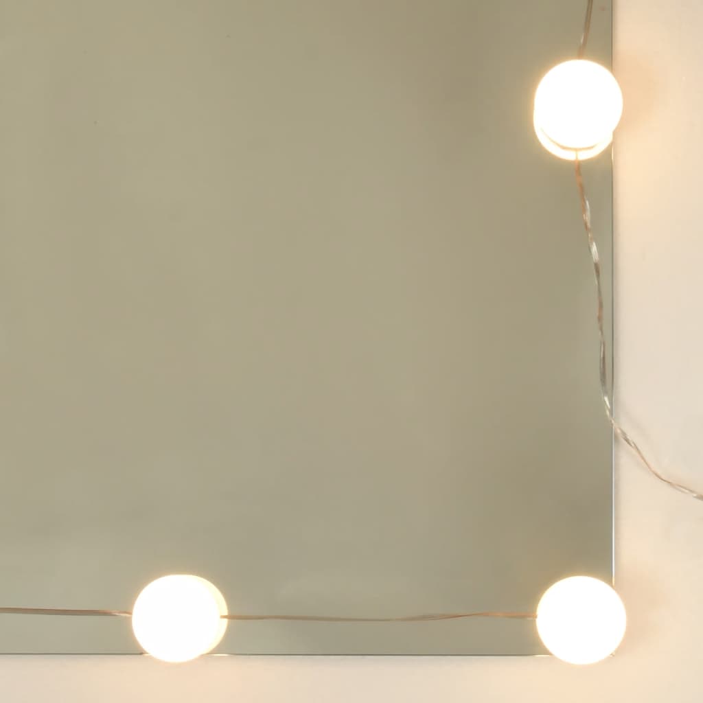 Spiegelkast met LED-verlichting 76x15x55 cm bruineikenkleurig
