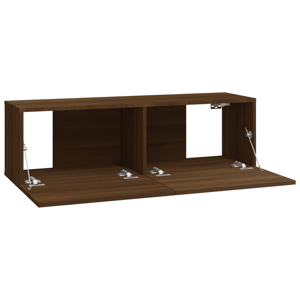 Tv-wandmeubels 2 st 100x30x30 cm hout bruin eikenkleurig Tv-meubels | Creëer jouw Trendy Thuis | Gratis bezorgd & Retour | Trendy.nl