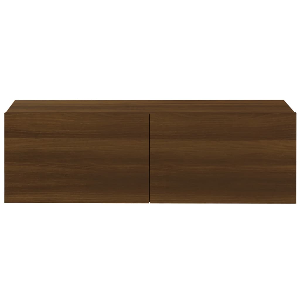 Tv-wandmeubels 2 st 100x30x30 cm hout bruin eikenkleurig Tv-meubels | Creëer jouw Trendy Thuis | Gratis bezorgd & Retour | Trendy.nl