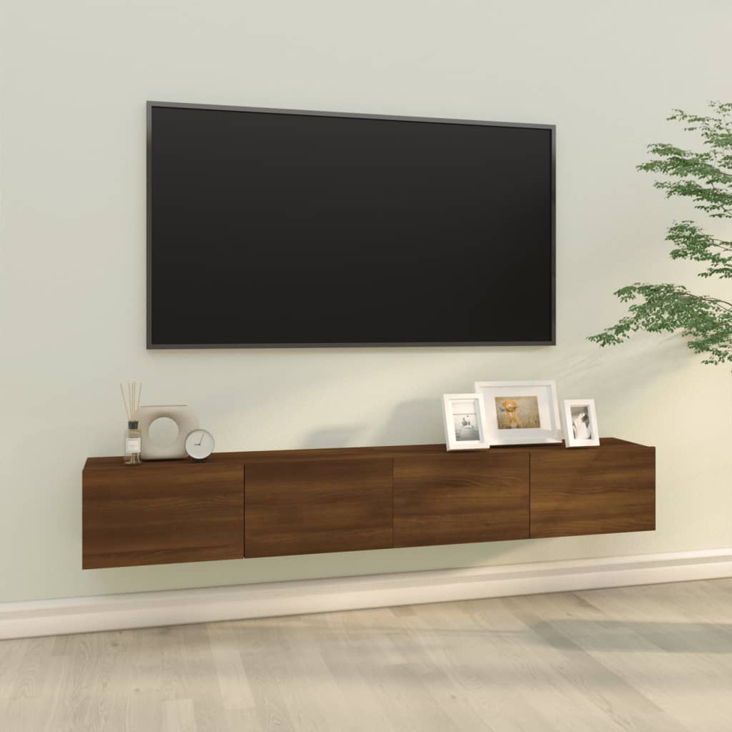 Tv-wandmeubels 2 st 100x30x30 cm hout bruin eikenkleurig Tv-meubels | Creëer jouw Trendy Thuis | Gratis bezorgd & Retour | Trendy.nl