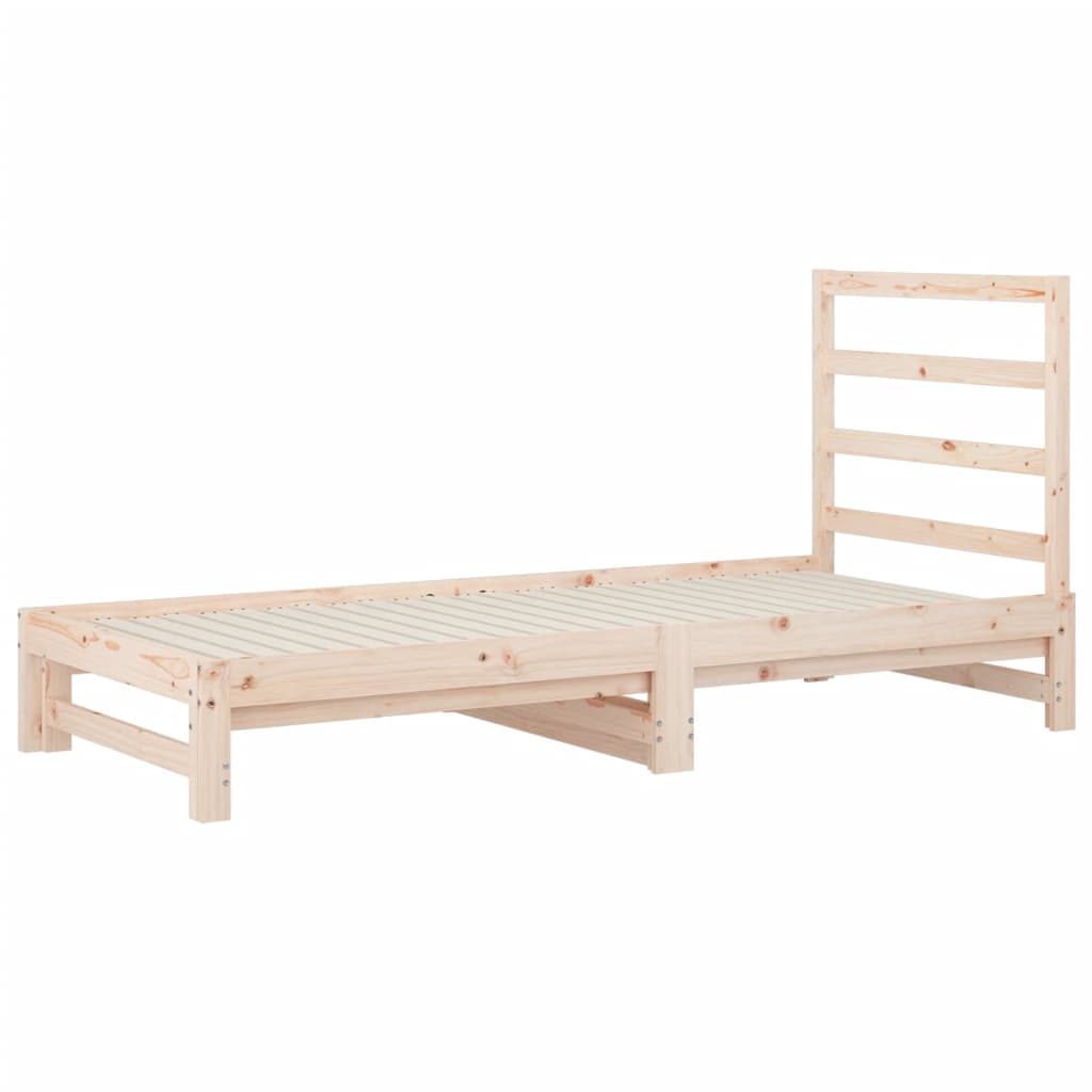 Slaapbank uitschuifbaar massief grenenhout 2x(90x190) cm Bedden & bedframes | Creëer jouw Trendy Thuis | Gratis bezorgd & Retour | Trendy.nl