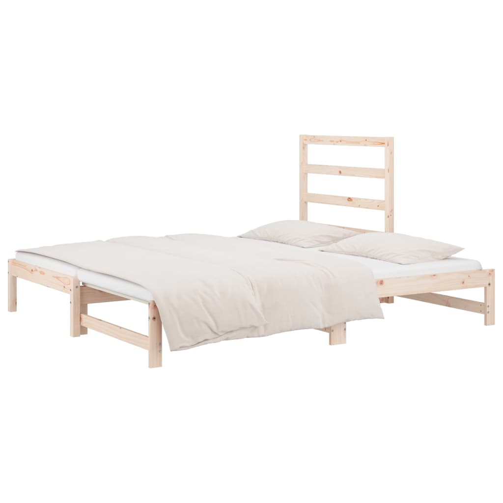 Slaapbank uitschuifbaar massief grenenhout 2x(90x190) cm Bedden & bedframes | Creëer jouw Trendy Thuis | Gratis bezorgd & Retour | Trendy.nl