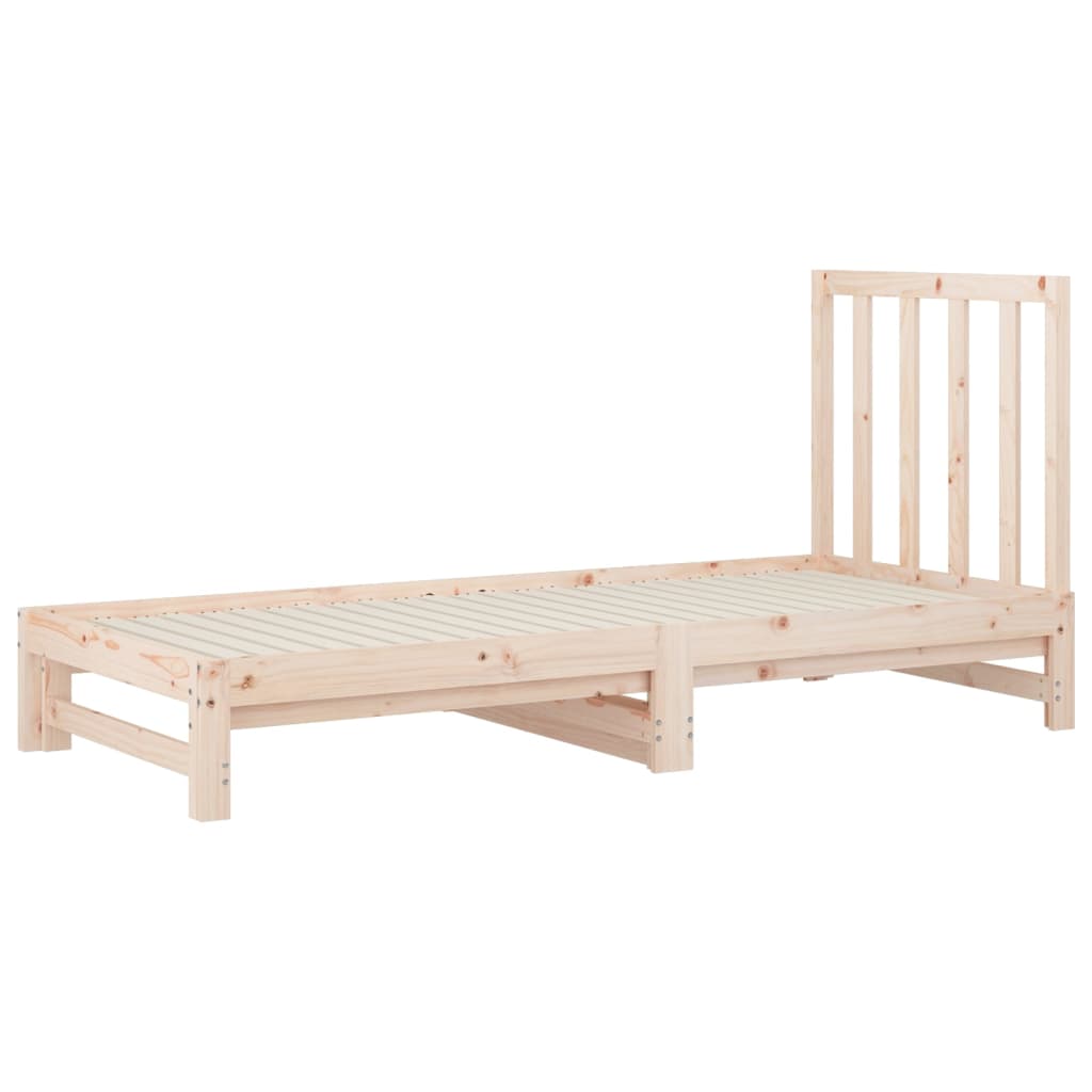 Slaapbank uitschuifbaar massief grenenhout 2x(90x190) cm Bedden & bedframes | Creëer jouw Trendy Thuis | Gratis bezorgd & Retour | Trendy.nl