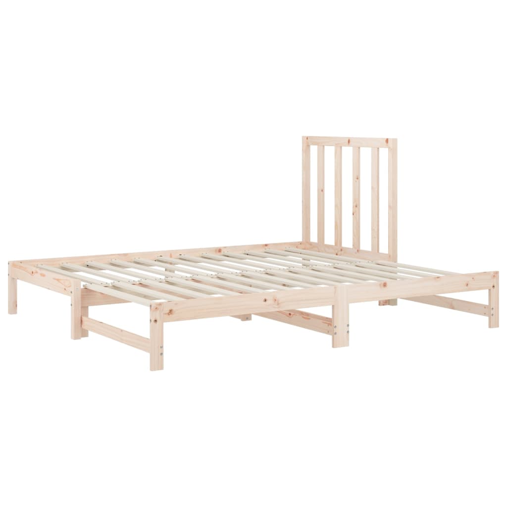 Slaapbank uitschuifbaar massief grenenhout 2x(90x190) cm Bedden & bedframes | Creëer jouw Trendy Thuis | Gratis bezorgd & Retour | Trendy.nl