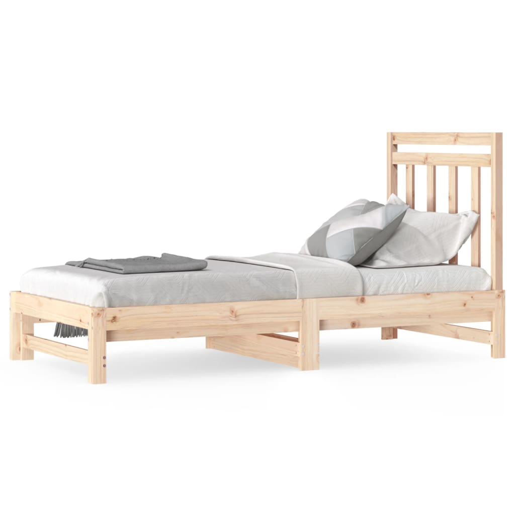 Slaapbank uitschuifbaar massief grenenhout 2x(90x190) cm Bedden & bedframes | Creëer jouw Trendy Thuis | Gratis bezorgd & Retour | Trendy.nl