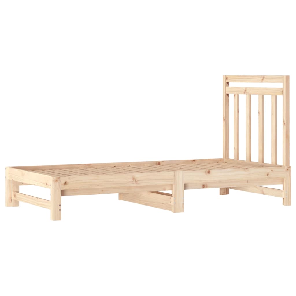 Slaapbank uitschuifbaar massief grenenhout 2x(90x190) cm Bedden & bedframes | Creëer jouw Trendy Thuis | Gratis bezorgd & Retour | Trendy.nl