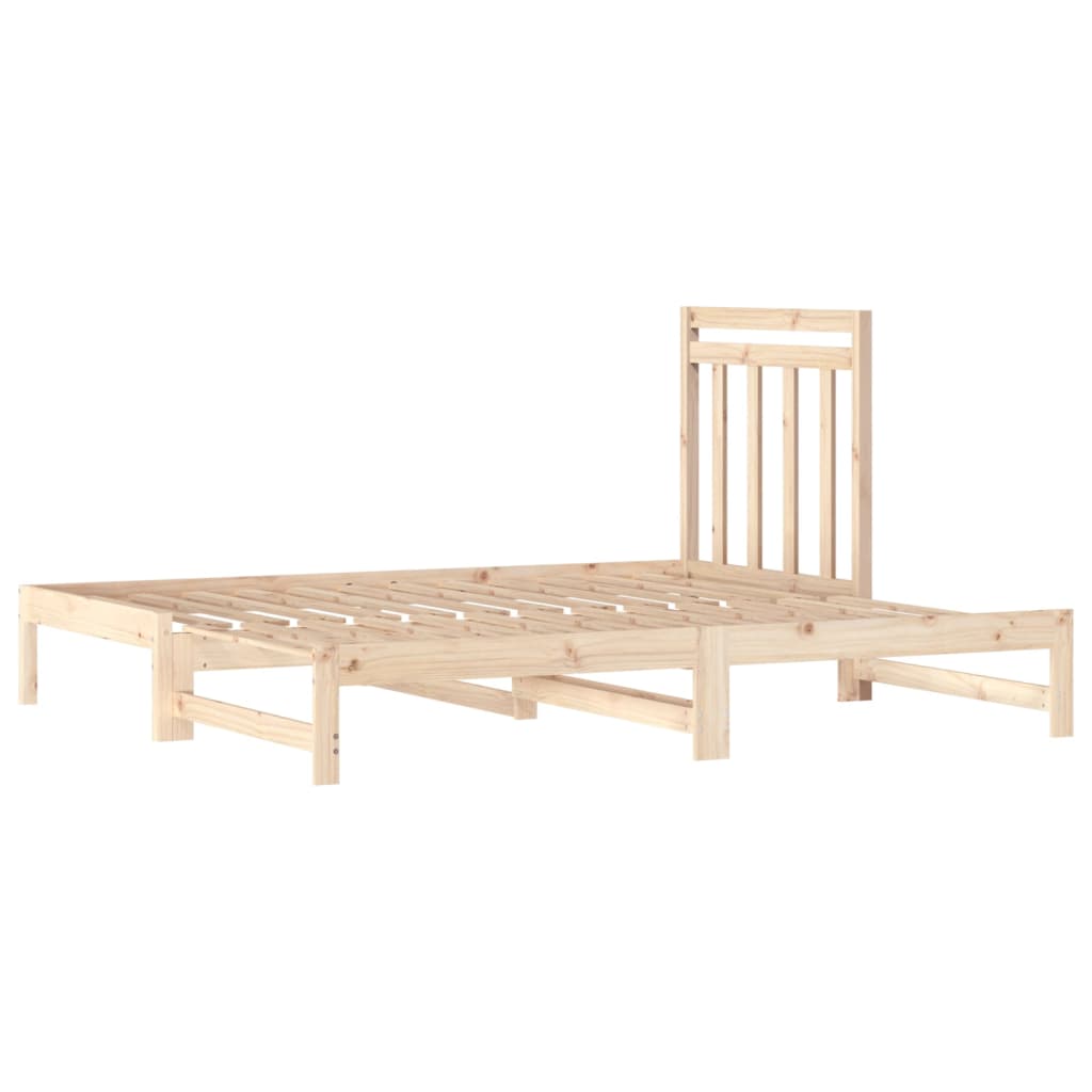 Slaapbank uitschuifbaar massief grenenhout 2x(90x190) cm Bedden & bedframes | Creëer jouw Trendy Thuis | Gratis bezorgd & Retour | Trendy.nl