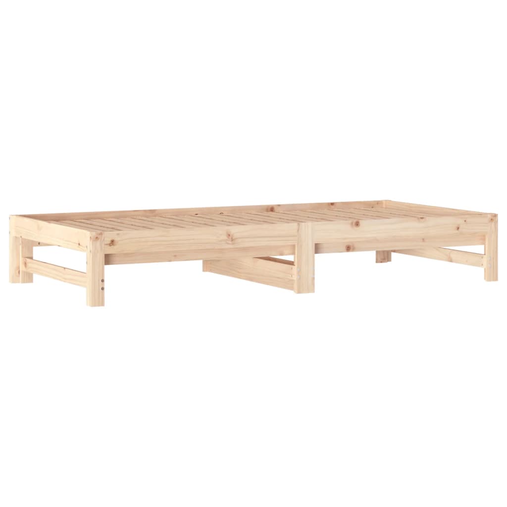 Slaapbank uitschuifbaar massief grenenhout 2x(90x190) cm Bedden & bedframes | Creëer jouw Trendy Thuis | Gratis bezorgd & Retour | Trendy.nl