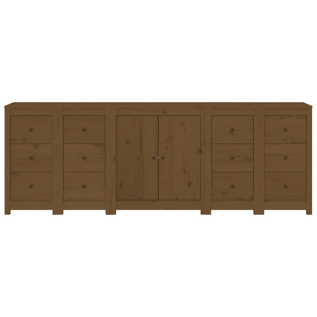 Dressoir 230x35x80 cm massief grenenhout honingbruin Dressoirs & buffetkasten | Creëer jouw Trendy Thuis | Gratis bezorgd & Retour | Trendy.nl