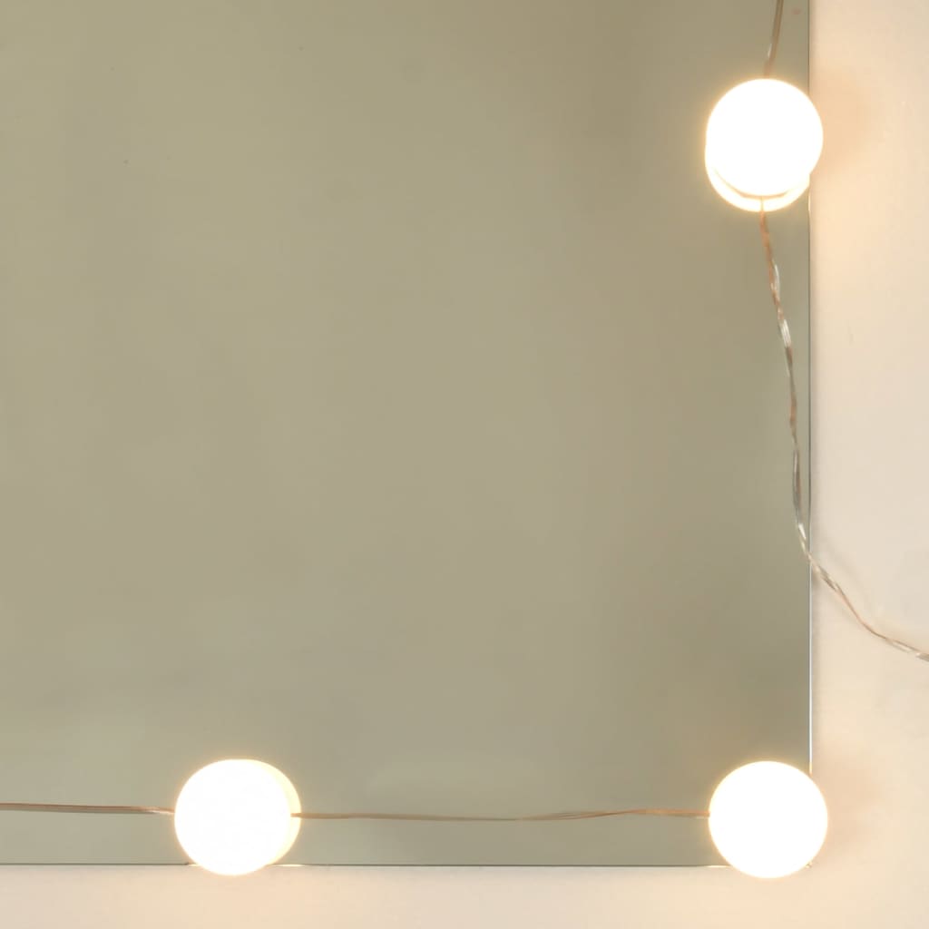 Kaptafelset met LED's bewerkt hout wit Slaapkamerkaptafels | Creëer jouw Trendy Thuis | Gratis bezorgd & Retour | Trendy.nl