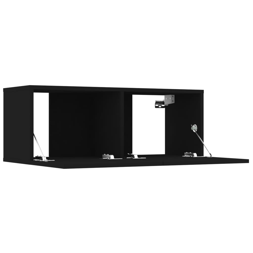 Tv-meubelen 4 st 80x30x30 cm bewerkt hout zwart Tv-meubels | Creëer jouw Trendy Thuis | Gratis bezorgd & Retour | Trendy.nl