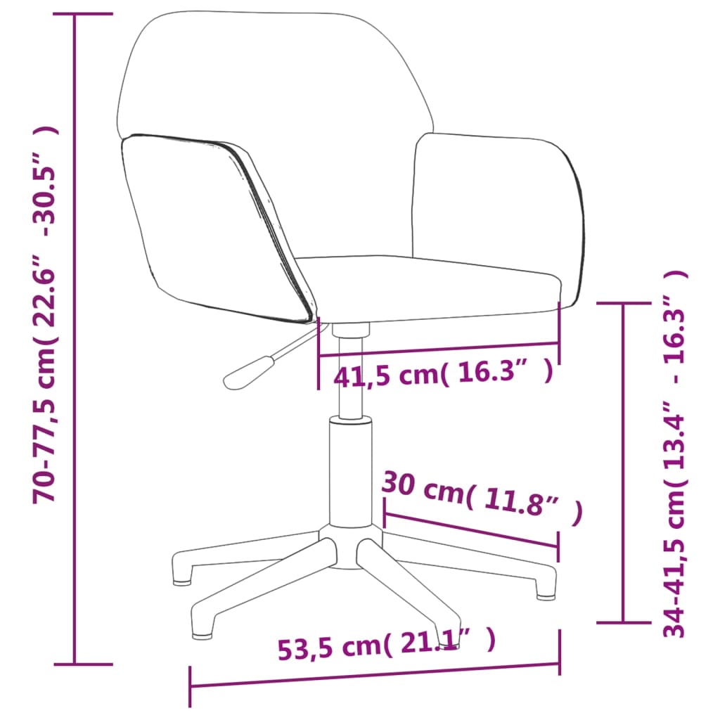 Kantoorstoel draaibaar stof donkergrijs Bureaustoelen | Creëer jouw Trendy Thuis | Gratis bezorgd & Retour | Trendy.nl