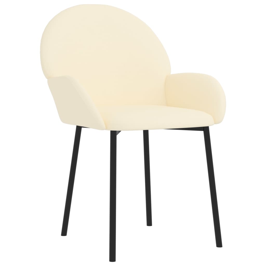 Eetkamerstoelen 2 st kunstleer crèmekleurig Eetkamerstoelen | Creëer jouw Trendy Thuis | Gratis bezorgd & Retour | Trendy.nl