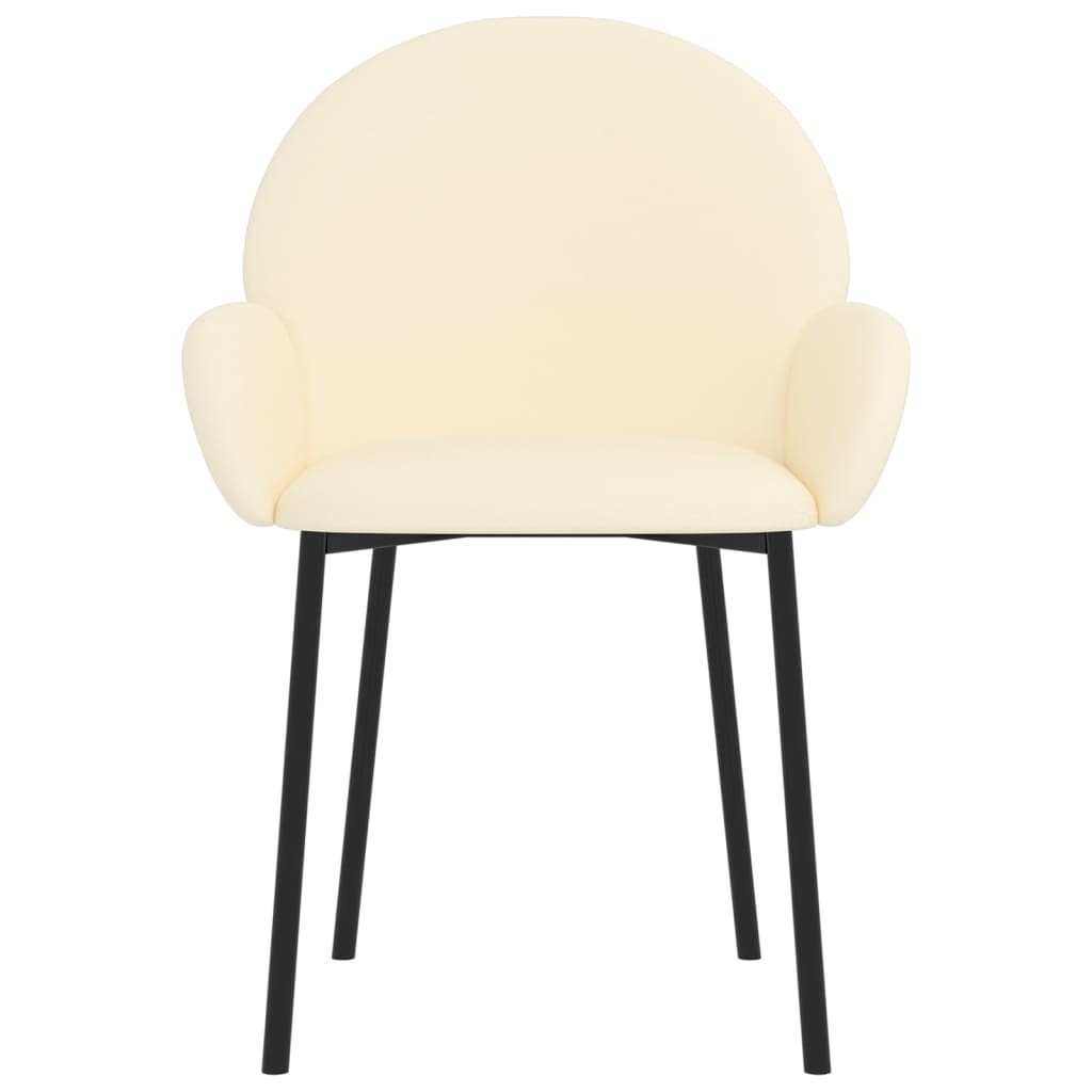 Eetkamerstoelen 2 st kunstleer crèmekleurig Eetkamerstoelen | Creëer jouw Trendy Thuis | Gratis bezorgd & Retour | Trendy.nl