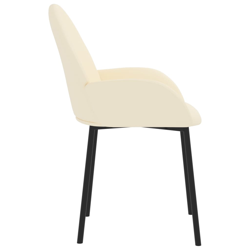 Eetkamerstoelen 2 st kunstleer crèmekleurig Eetkamerstoelen | Creëer jouw Trendy Thuis | Gratis bezorgd & Retour | Trendy.nl