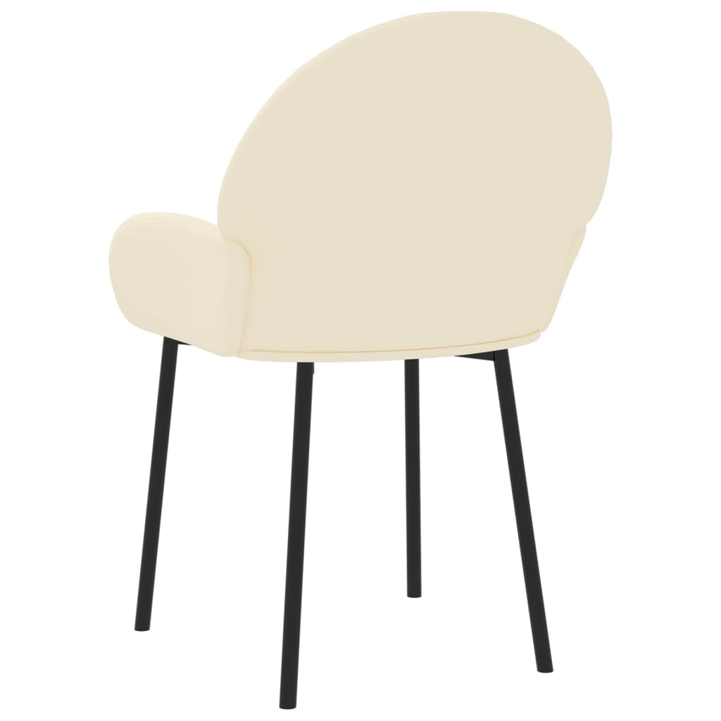 Eetkamerstoelen 2 st kunstleer crèmekleurig Eetkamerstoelen | Creëer jouw Trendy Thuis | Gratis bezorgd & Retour | Trendy.nl