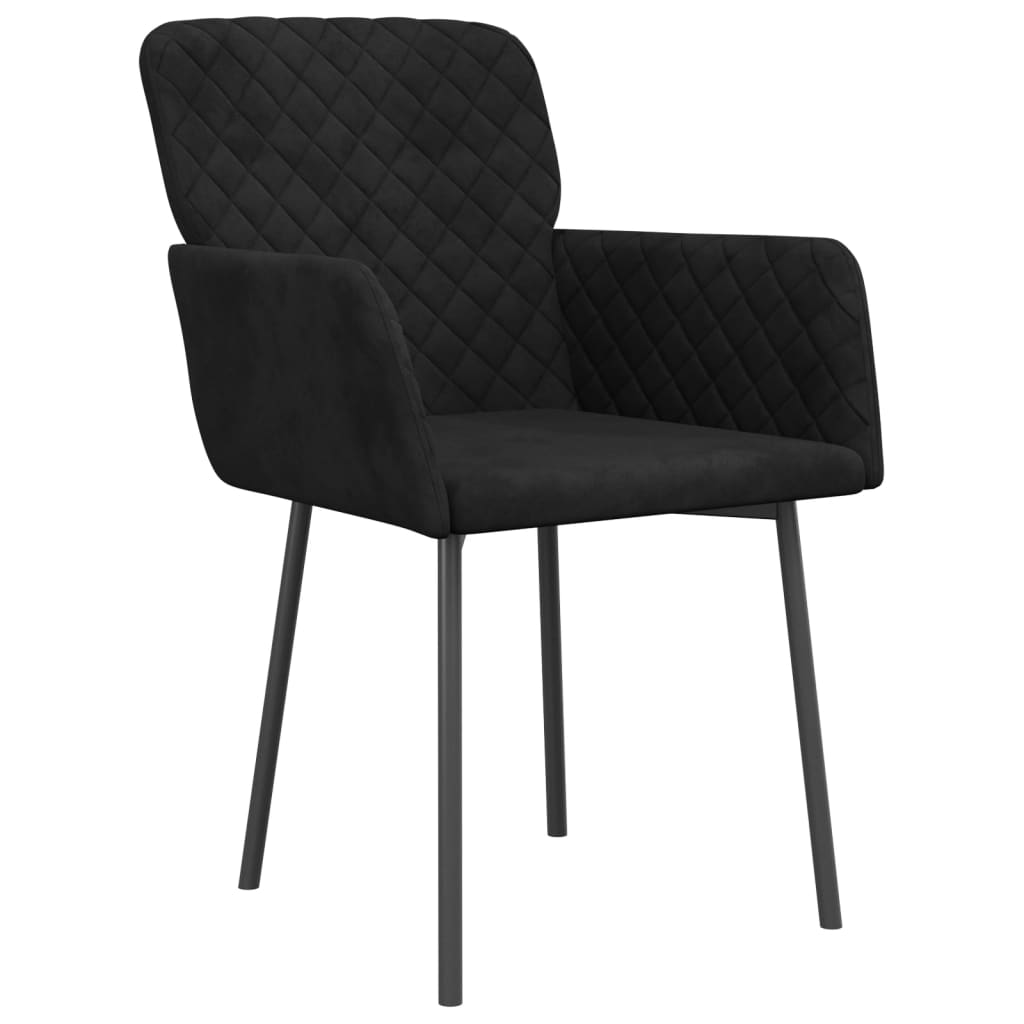 Eetkamerstoelen 2 st fluweel zwart Eetkamerstoelen | Creëer jouw Trendy Thuis | Gratis bezorgd & Retour | Trendy.nl