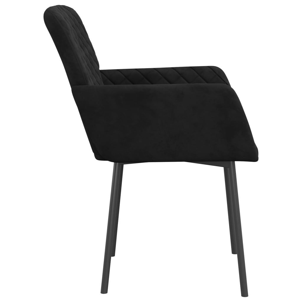 Eetkamerstoelen 2 st fluweel zwart Eetkamerstoelen | Creëer jouw Trendy Thuis | Gratis bezorgd & Retour | Trendy.nl